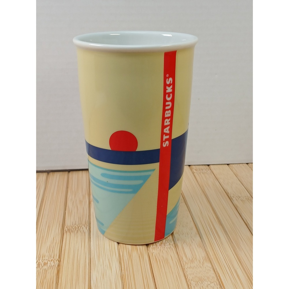 Starbucks California Beach Sunset Ceramic Travel Tumbler Mug 12oz No Lid